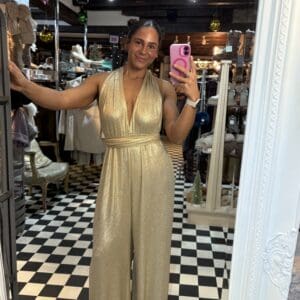 Gold Multi Way Tie Jumpsuit