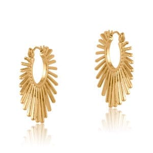 Greta Sunburst Hoop Earrings