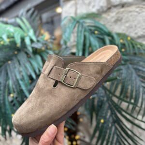 Buckle Clog in Khaki