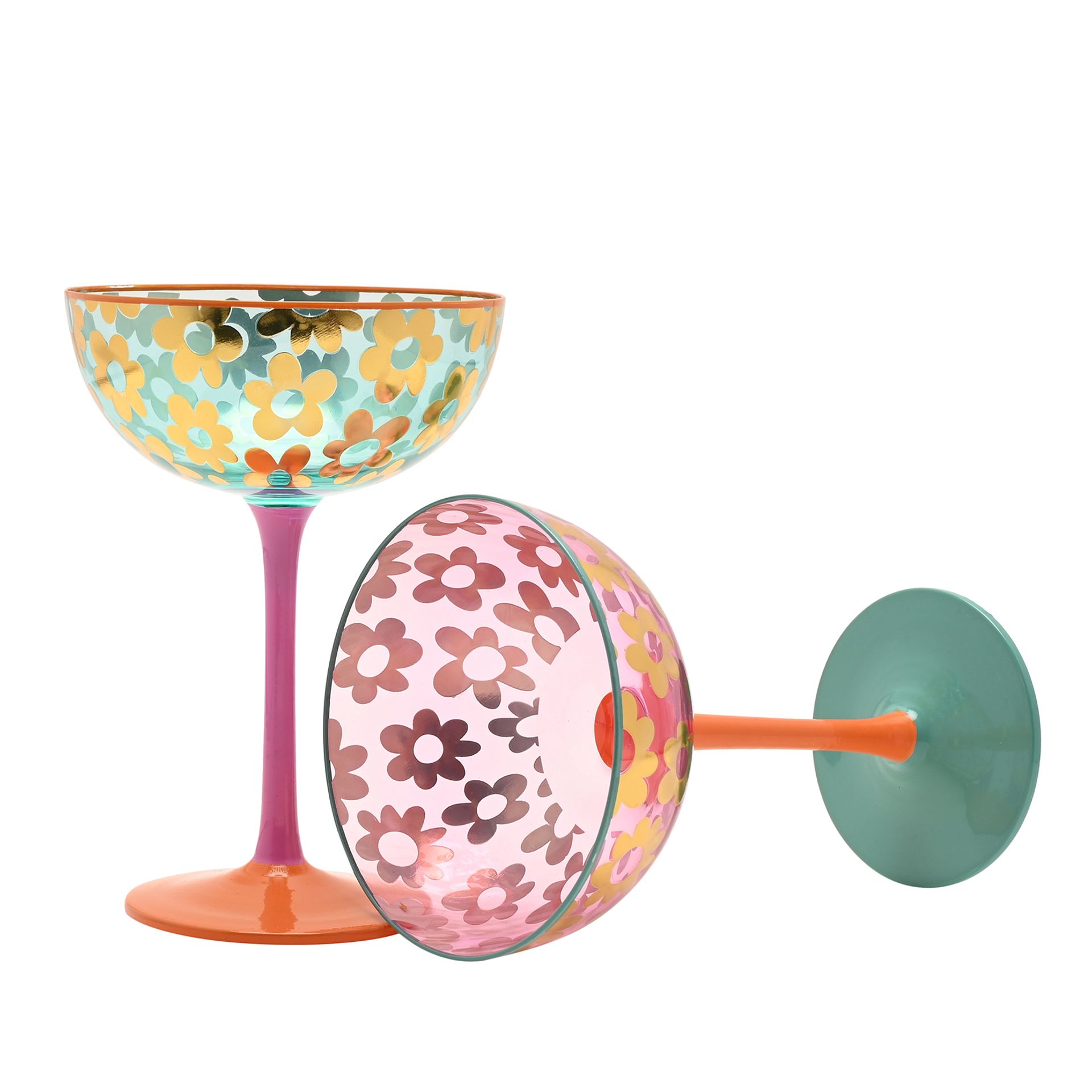 set of 2 coupe glasses