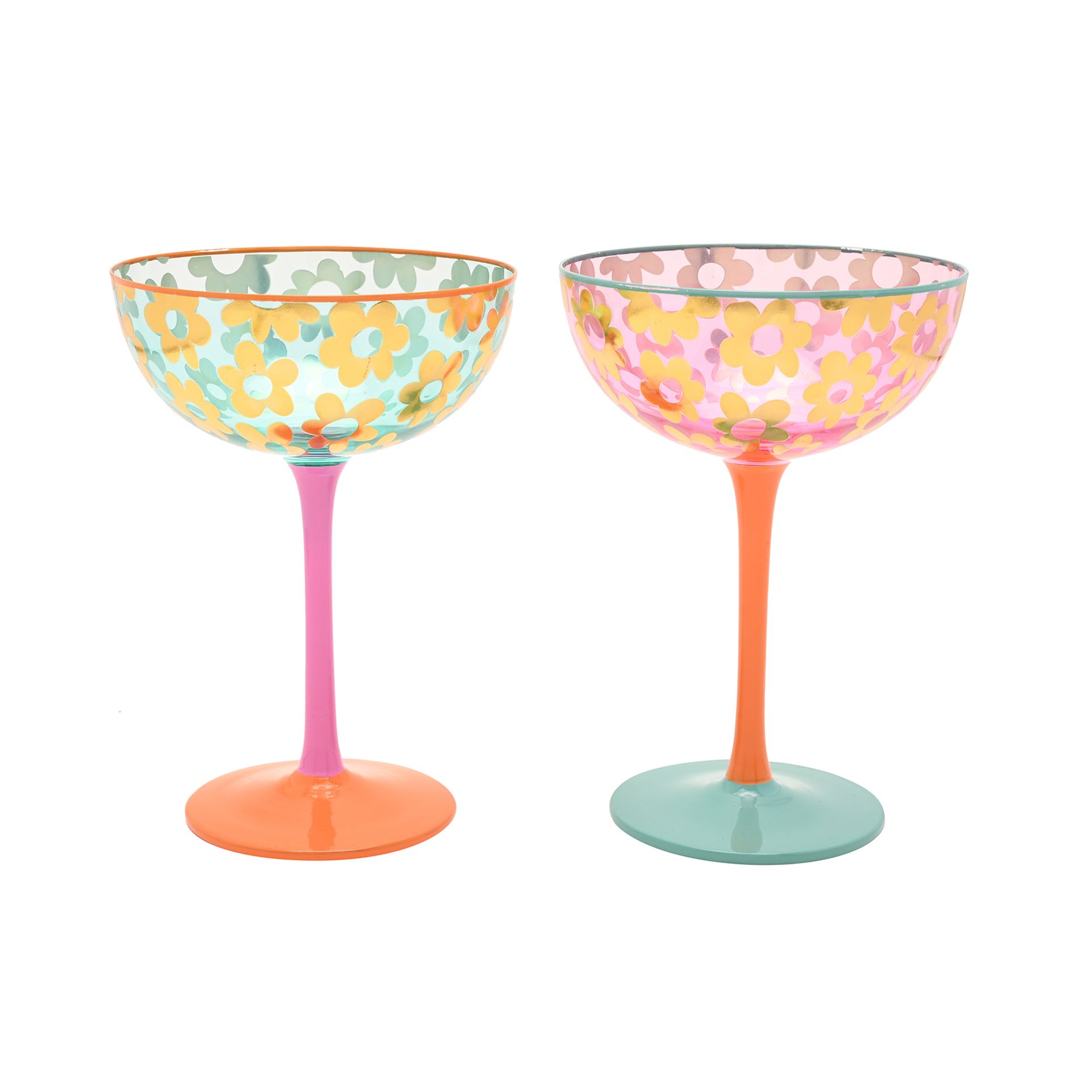 set of 2 coupe glasses