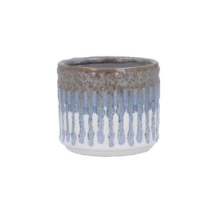 Brown/Blue Reactive Glaze PotCover - 7cm (Mini)