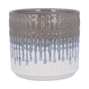 Brown/Blue Reactive Glaze PotCover - 20cm (Large)