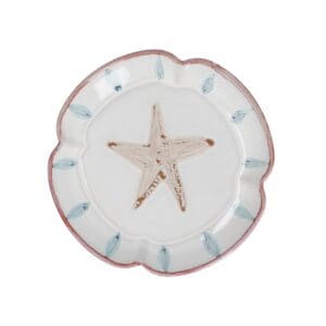 Stoneware Fluted Plate Starfish Dish Gisela Graham