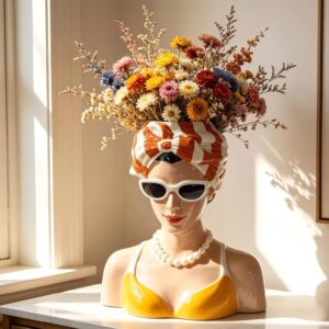 "SUMMER CHIC" LADY BUST VASE