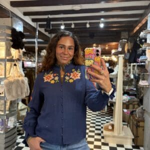 Floral Embroidered Blouse in 2 Colours