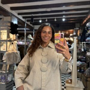 Gingham Shirt with Big Button Detail in 3 Colours