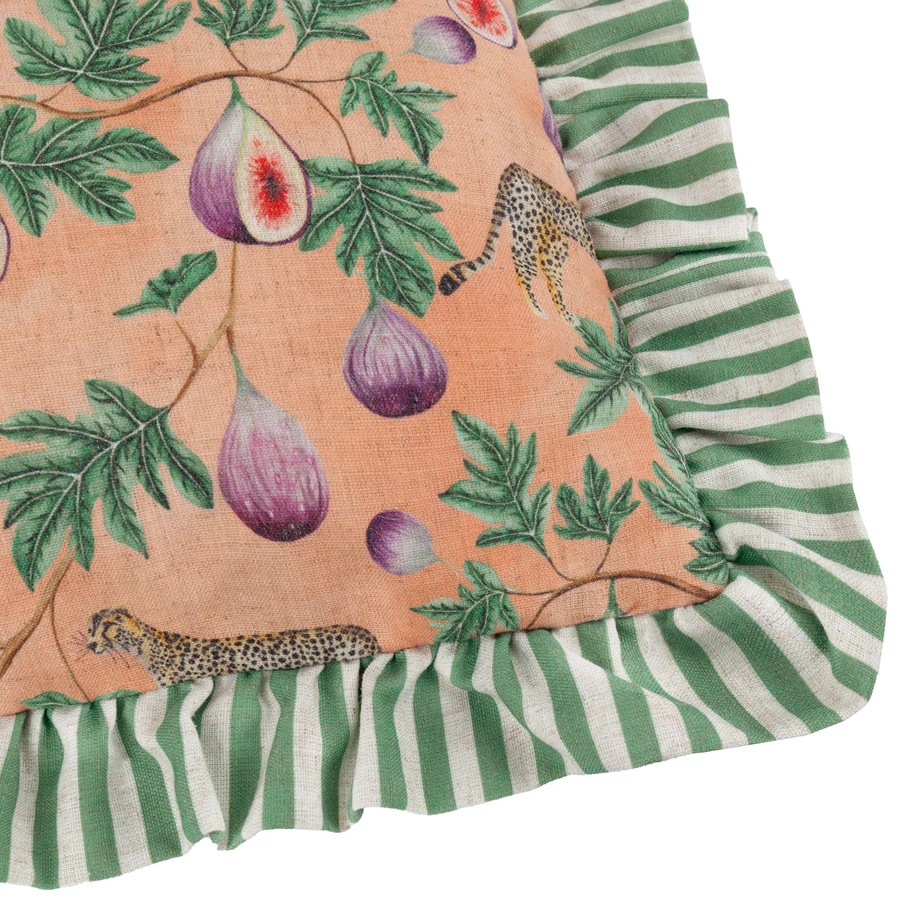 Okara Leopard & Fig Cushion