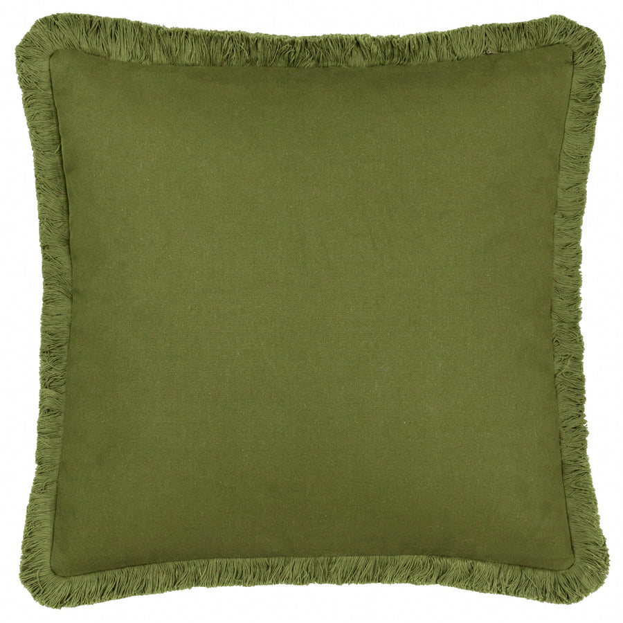 Palm Green Embroidered Cushion