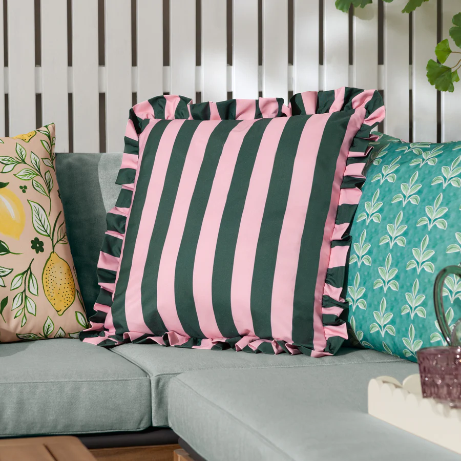 Green/Pink Outdoor Cushion