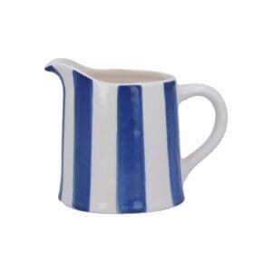 Stoneware Creamer Jug 10.7cm - Dark Blue Stripe