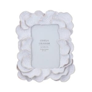 Resin Picture Frame (4"x6") 22.5cm - Antique White Oyster
