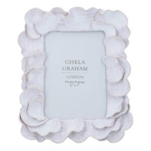 Resin Picture Frame (5"x7") 25cm - Antique White Oyster
