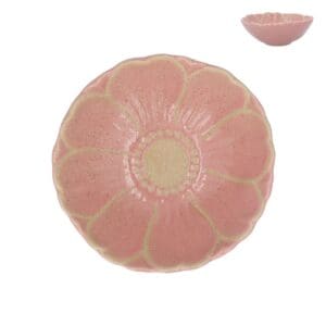 Stoneware Bowl 15.5cm - Pink Flower