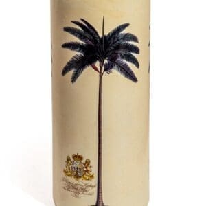 CERAMIC LITHOGRAPH PALM TREE W/ ROYAL SEAL UMBRELLA STAND