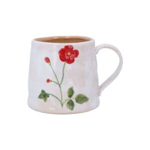 Stoneware Mug 9cm - Meadow Red Flower