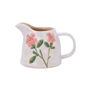 Stoneware Milk Jug 9cm - Meadow Blue Flower