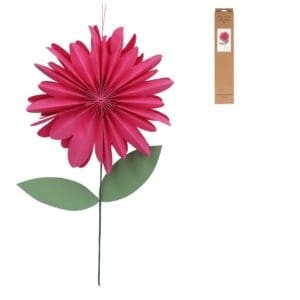 Paper Hanging Dec 54cm - Hot Pink Flower