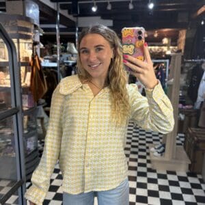 Gingham Blouse with Hearts in 2 Colours