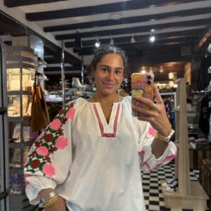 Floral Embroidered Blouse in 2 Colours