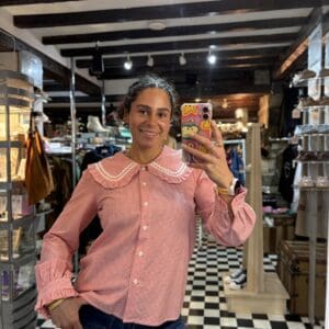 Red Gingham Dolly Blouse