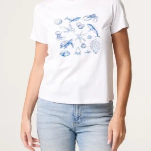 Marine Life Embellished T-Shirt