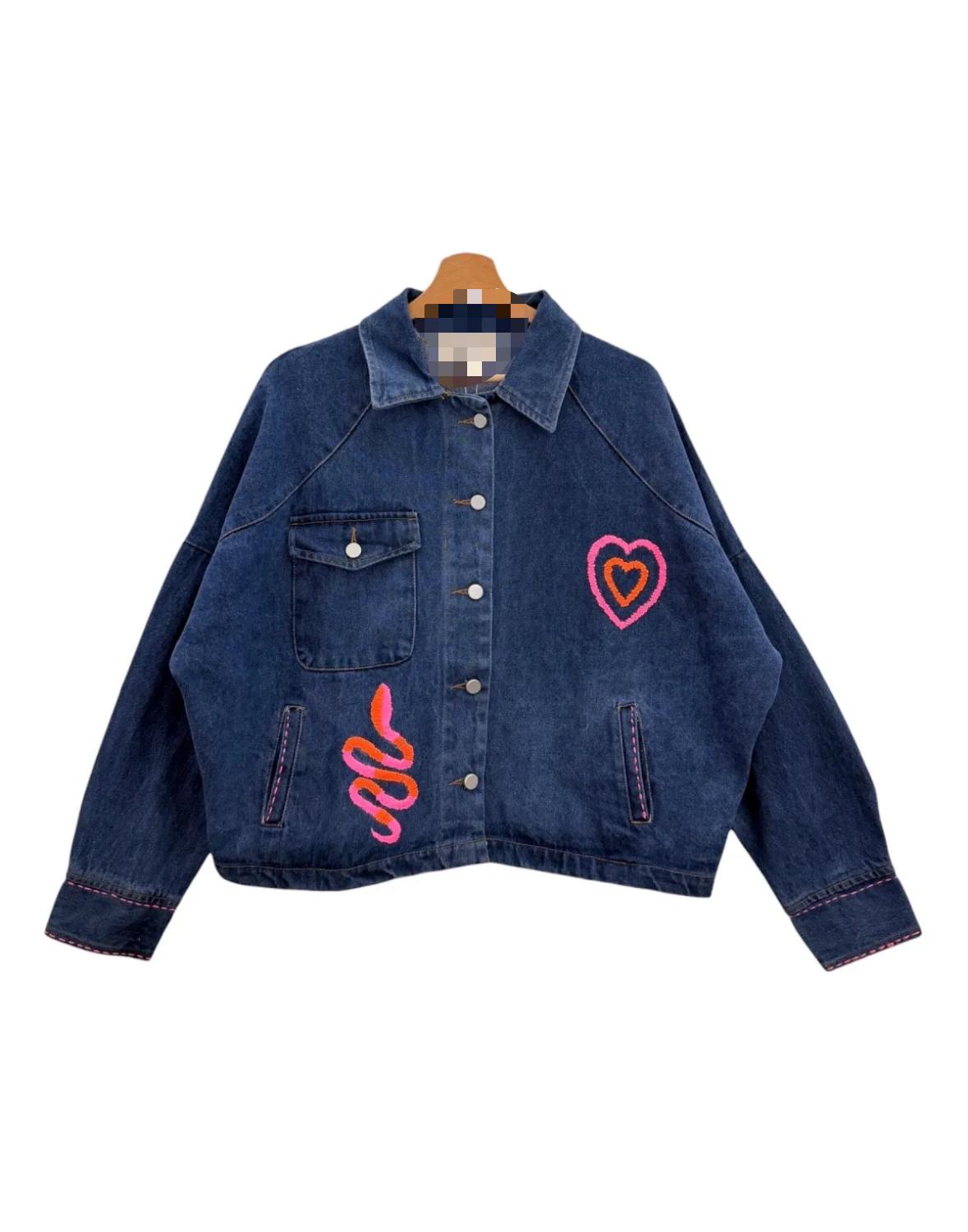 Denim Embroidered Jacket