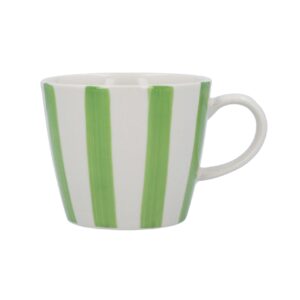 Stoneware Mug 12.5cm - Green Stripe
