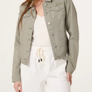 Stretch Khaki Denim Jacket