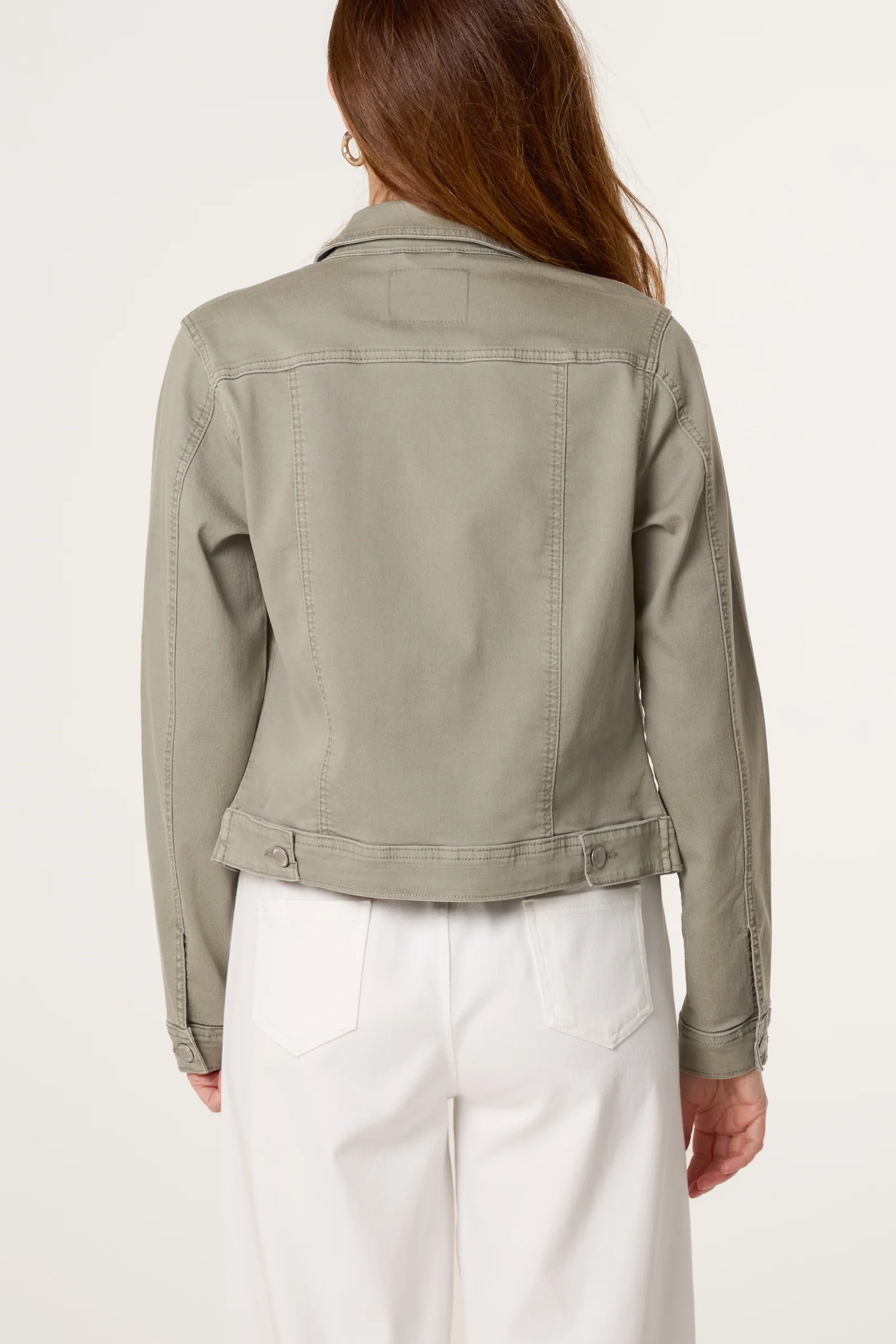 Stretch Khaki Denim Jacket