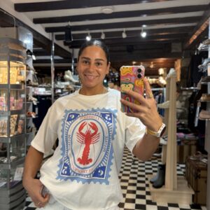 Blue Lobster Stamp T Shirt