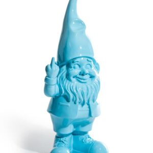 MEDIUM BRIGHT BLUE "NAUGHTY GNOME" FIGURE