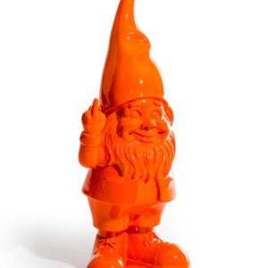 MEDIUM BRIGHT ORANGE "NAUGHTY GNOME" FIGURE