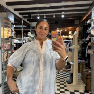 Ditsy Print Cotton Blouse