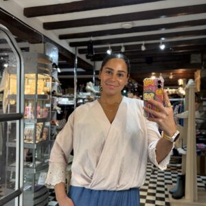 Linen Crossover Top
