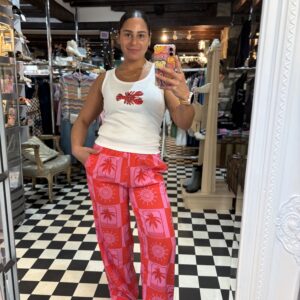 Pink and Red Pattern Trousers