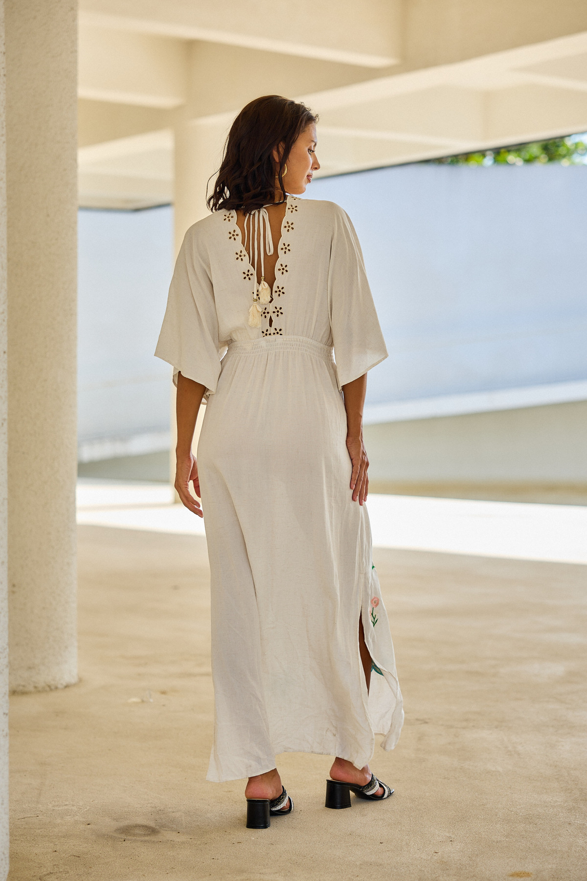 White Embroidered Maxi Dress