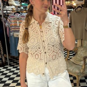 Cream Crochet Shirt