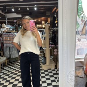 Navy Barrel Jeans