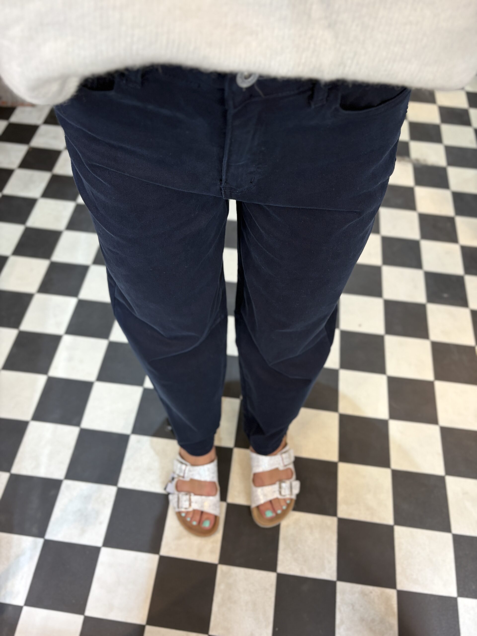 Navy Barrel Jeans