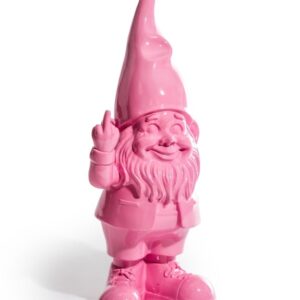 MEDIUM BRIGHT PINK "NAUGHTY GNOME" FIGURE