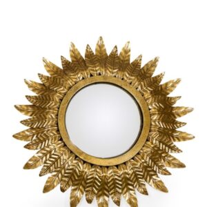 SMALL GOLD LEAF SUN MIRROR