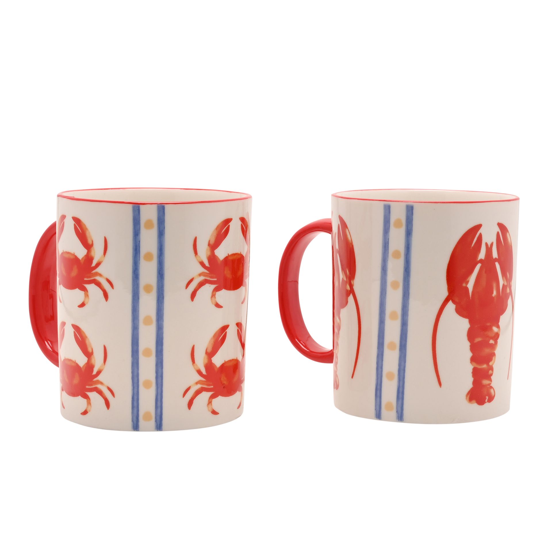 HESTIA SET OF 2 CRAB & LOBSTER MUGS