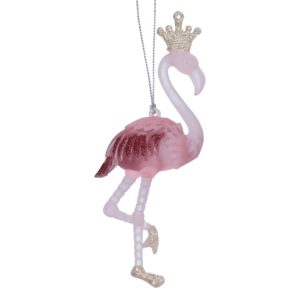 Acrylic Hanging Dec 15cm - Flamingo