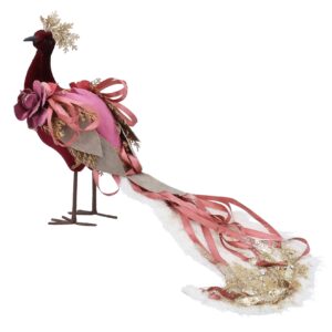 Fabric Orn 56cm - Plum Peacock