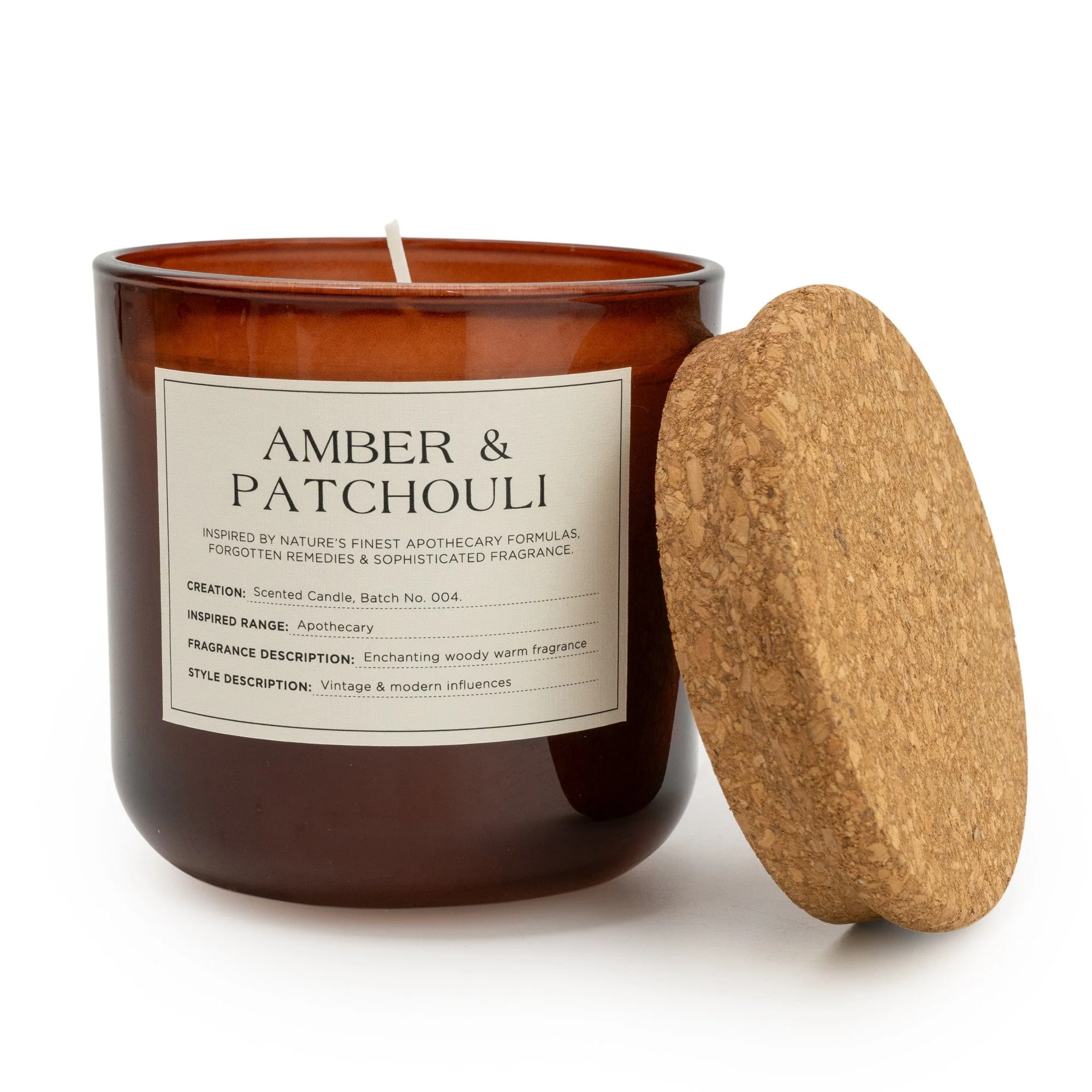 Amber & Patchouli Glass Candle