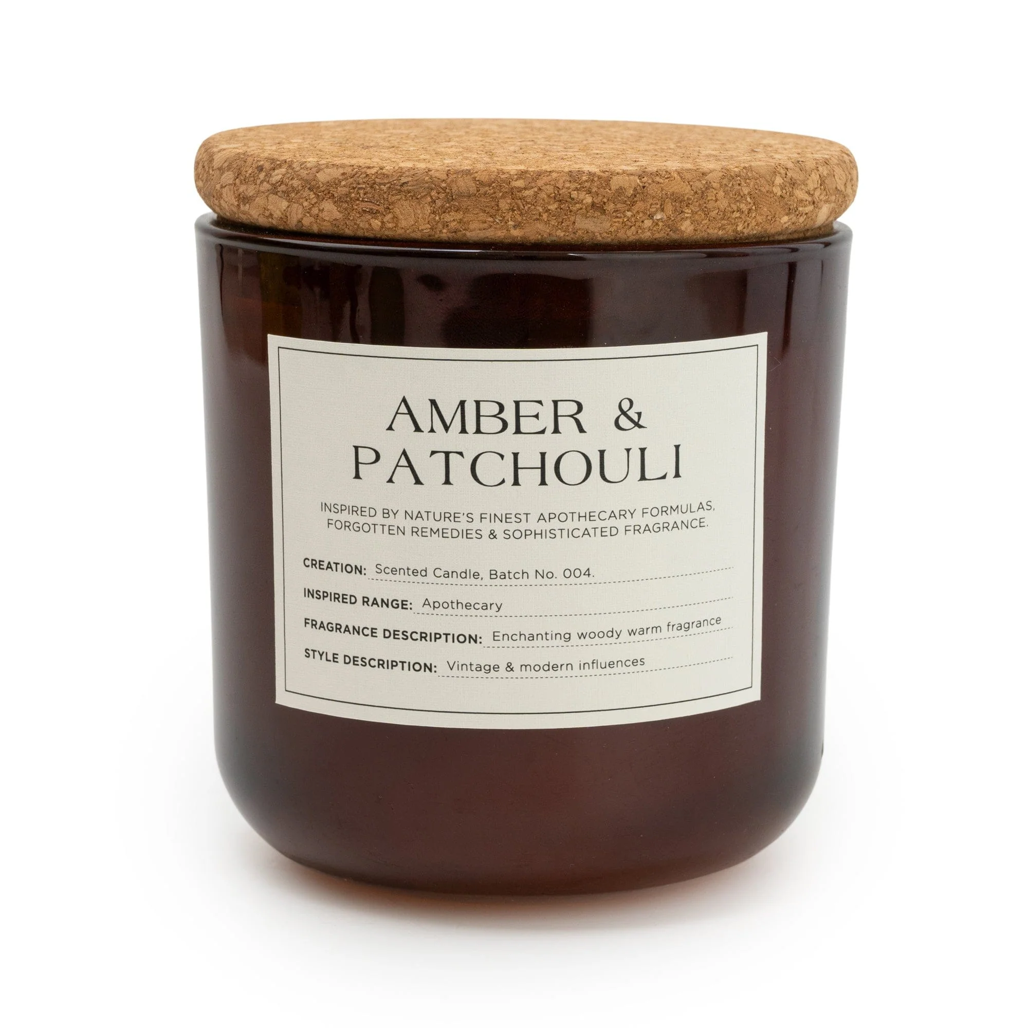 Amber & Patchouli Glass Jar Candle