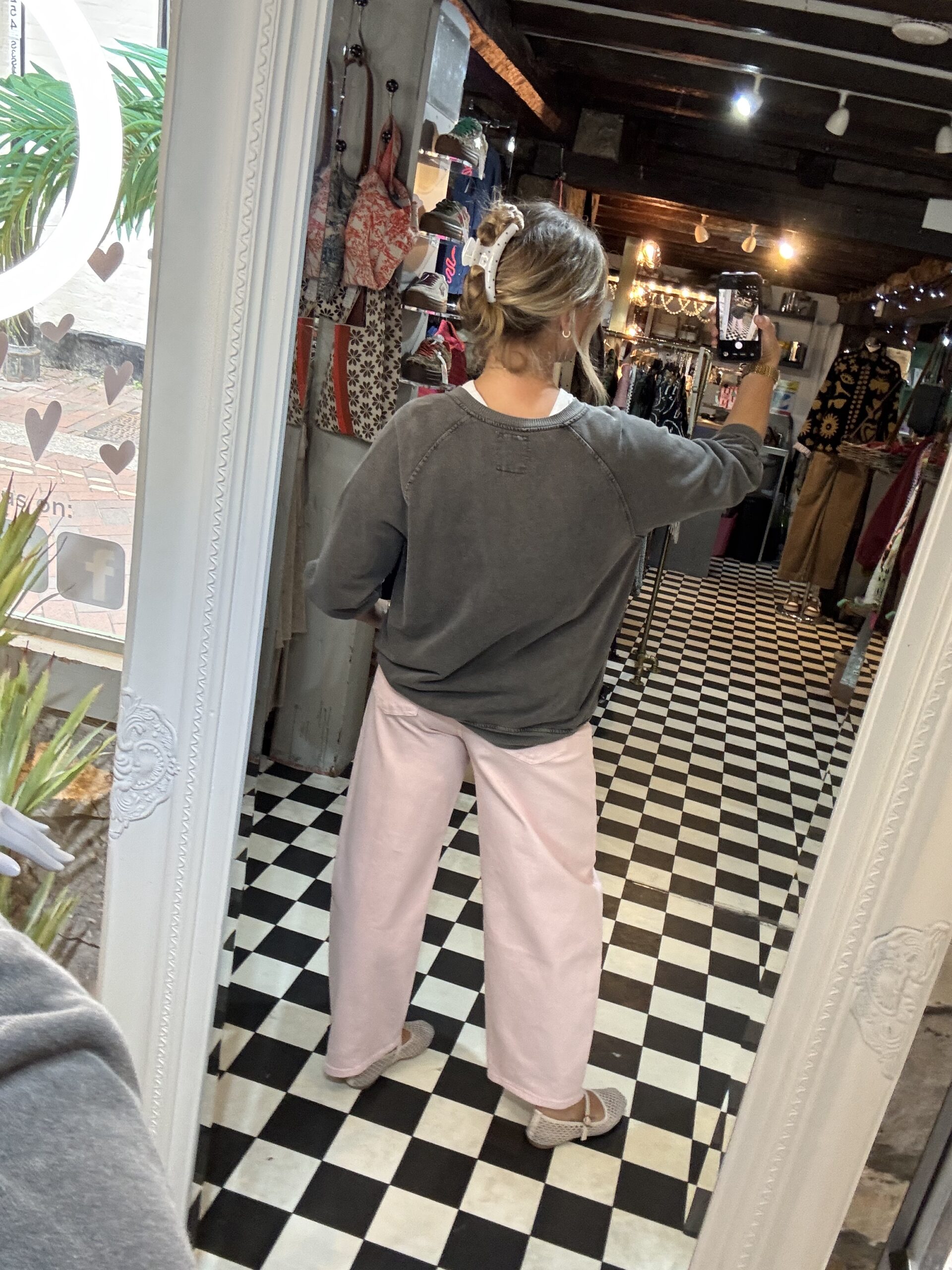 Grey & Pink Iconic jumper