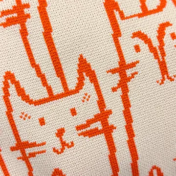 Tokeii Studio Knit Bag - Orange Cats