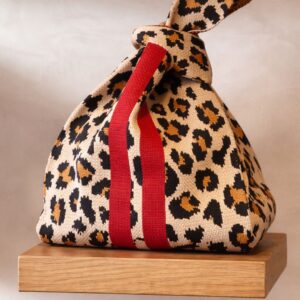 Tokeii Studio Knit Bag - Leopard Print
